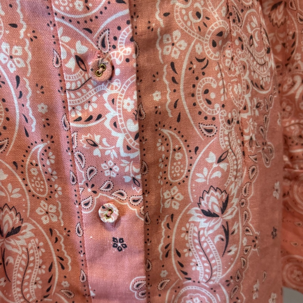 ZIMMERMANN Heathers Bandana Linen Paisley Shirt Dress - Picture 13 of 15